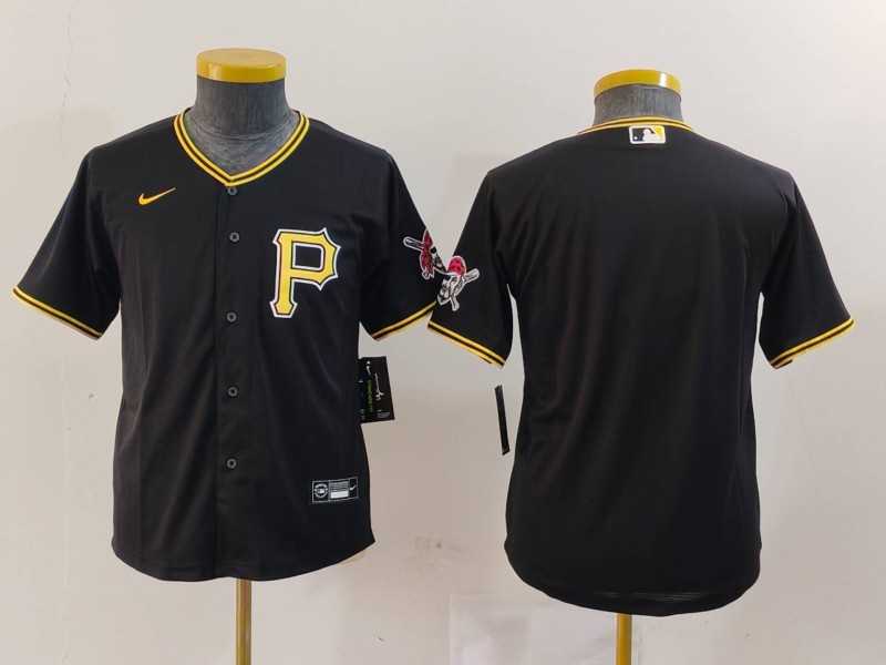 Youth Pittsburgh Pirates Blank Black Stitched Cool Base Nike Jersey->mlb youth jerseys->MLB Jersey
